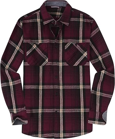Alex Vando Mens Button Down Shirts Regular Fit Long Sleeve Casual Plaid Flannel Shirt