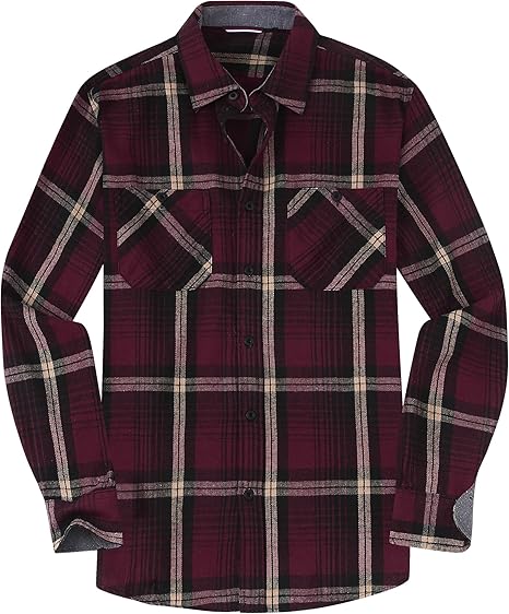 Alex Vando Mens Button Down Shirts Regular Fit Long Sleeve Casual Plaid Flannel Shirt