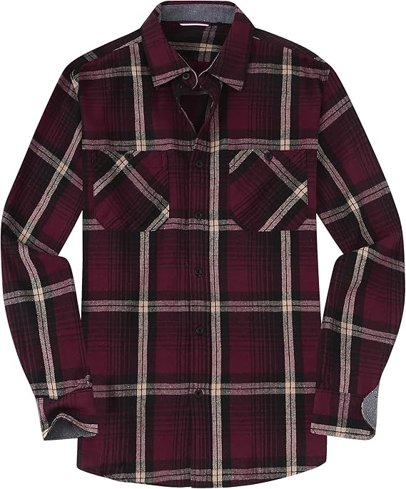 Alex Vando Mens Button Down Shirts Regular Fit Long Sleeve Casual Plaid Flannel Shirt