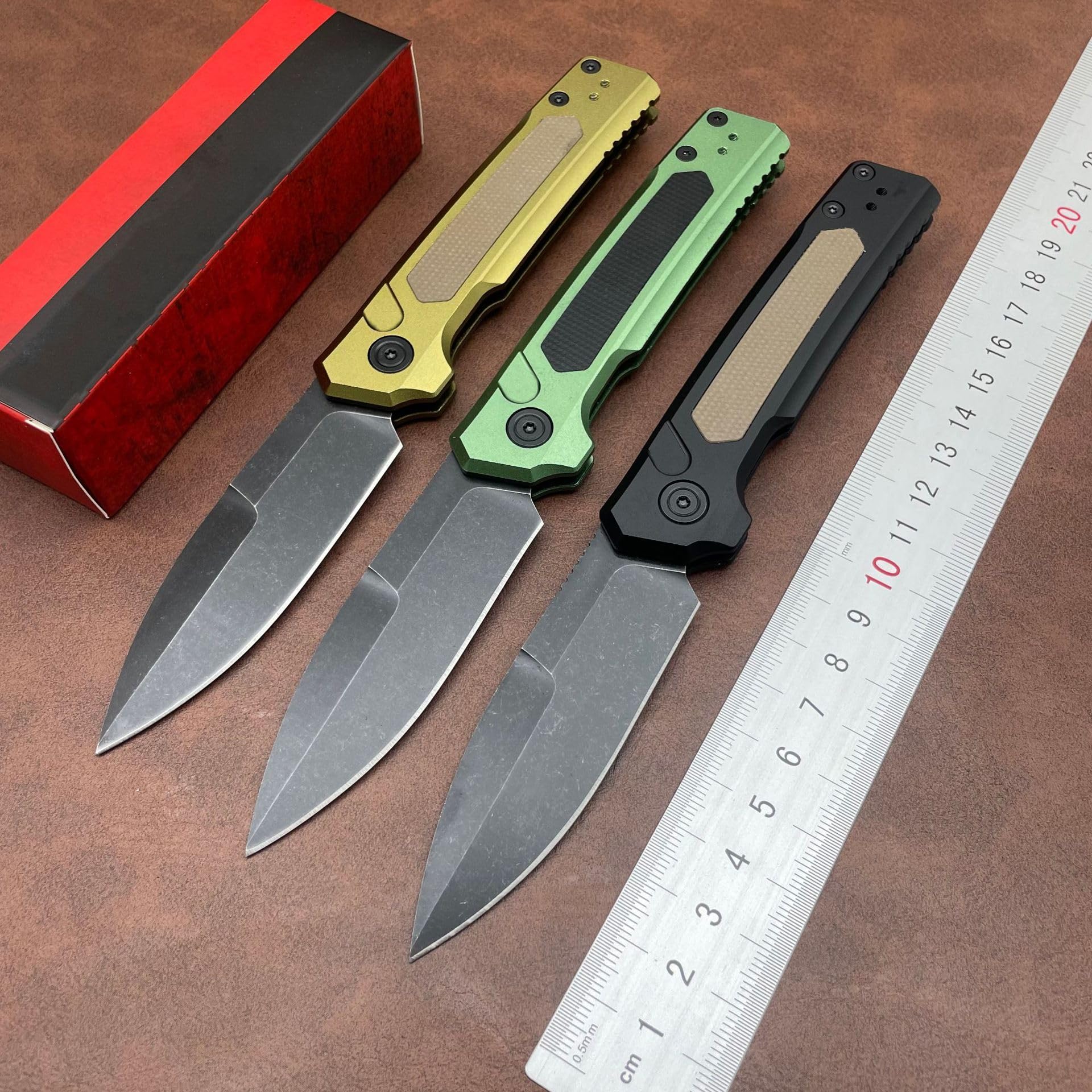 Generisch Klappmesser 19,8 cm mit Magnacut Stahl und G10 Aluminium Griff für Camping Wandern Reisen Freizeit und Outdoor Aktivitäten (Schwarz)