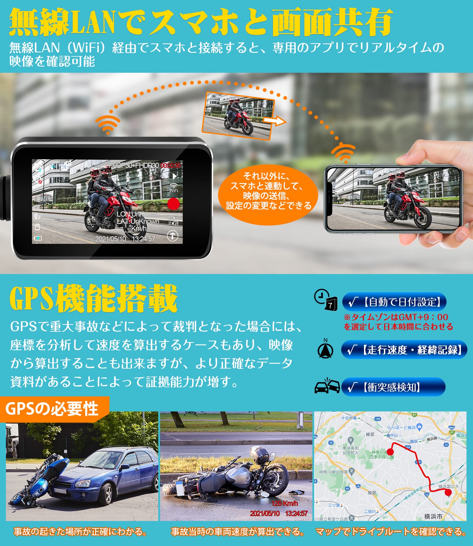 PORMIDO FHD1080P 4.0インチバイク用ドライブレコーダー2カメラ Amazon.co.jp: PORMIDO バイクドライブレコーダー 前後カメラ