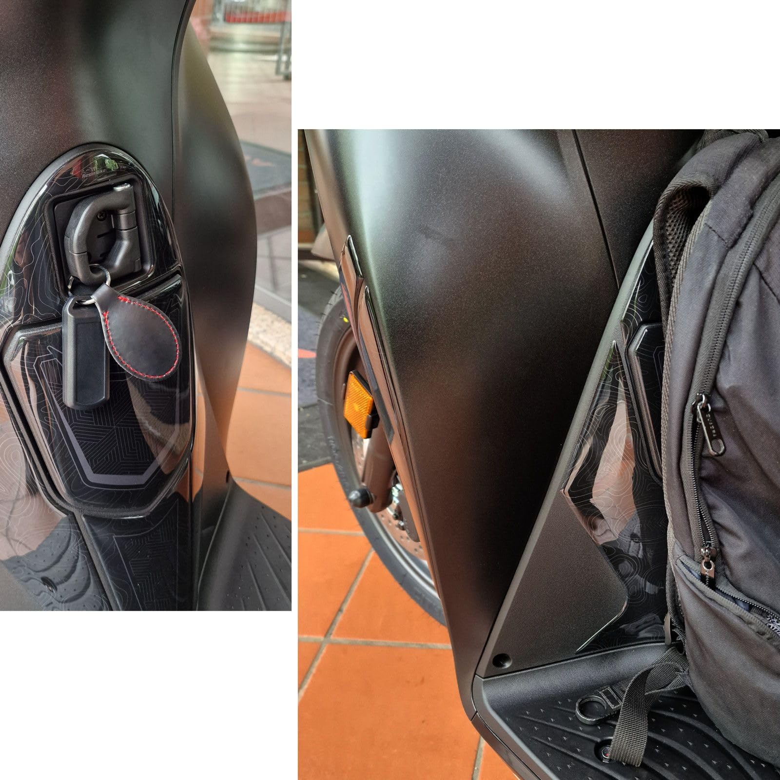 Resin Bike Kit Adesivi Moto Compatibile con Honda SH 125 SH 150 2020-2026. Protezioni Grip Moto Serbatoio Completa da Urti e Graffi. Adesivi Resinati con Effetto 3D Made in Italy