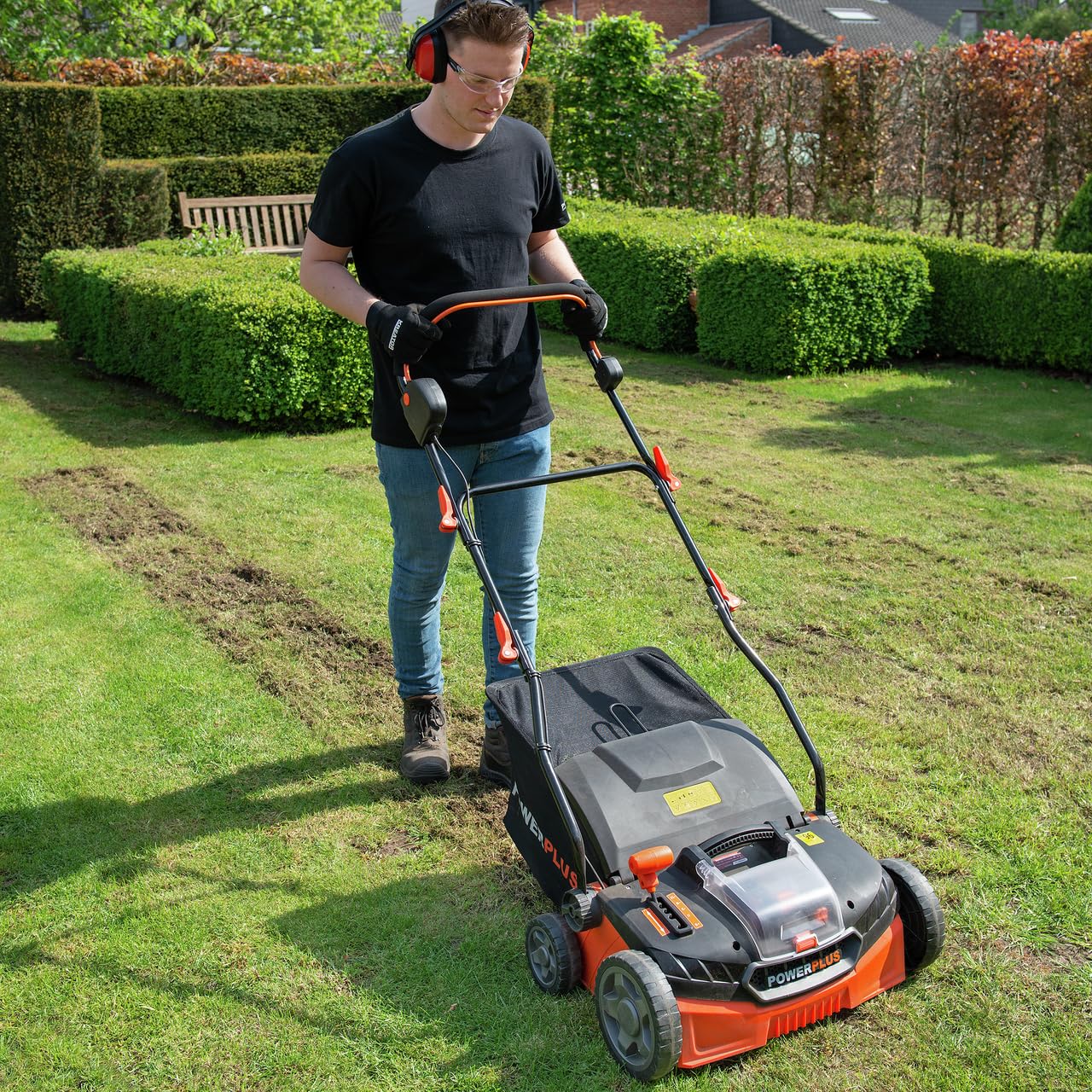Powerplus POWDPG8020 – Escarificador 40 V Li-ion con tracción (no acusado)