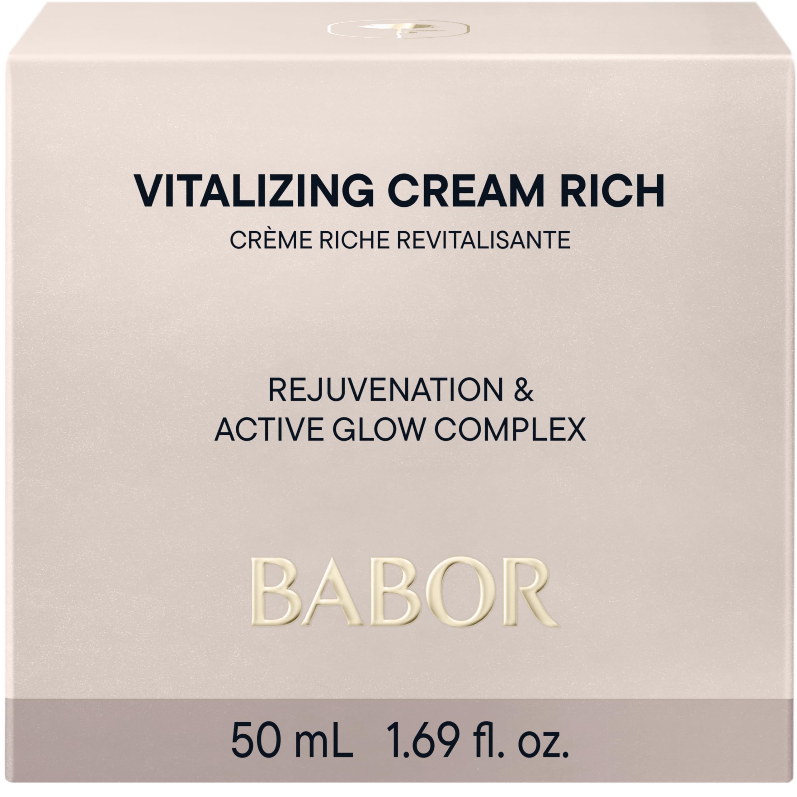 BABOR Vitalizing Cream Rich, crema facial para pieles cansadas y que necesitan regeneración, hidratante revitalizante, fórmula rica y vegana, 50 ml