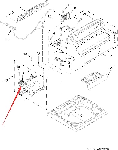 Miniatura 3 de Conjunto de válvula de entrada de agua para lavadora para Whirlpool Cabrio WTW7000DW0 WTW7300DW1 WTW8040DW0 WTW7040DW1 WTW8040DW4 WTW7300DW0
