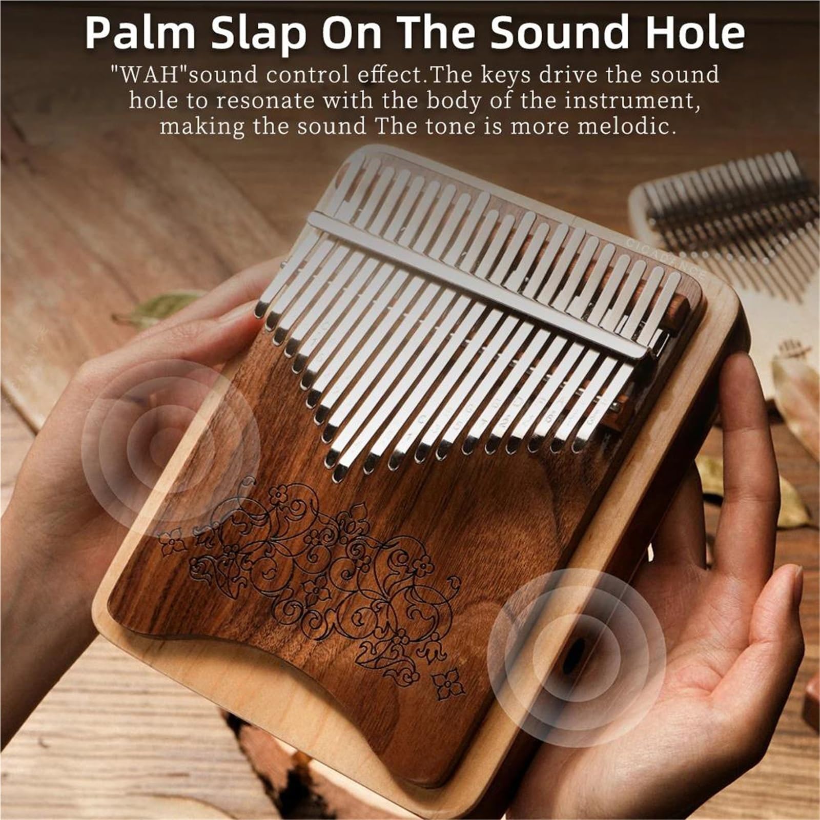 Kalimba Instrument Kalimba 21 Tasten Kit Schwarz Walnuss Daumen Klavier Professionelle Hohl Calimba Tastatur Musikinstrument Mit Zubehör