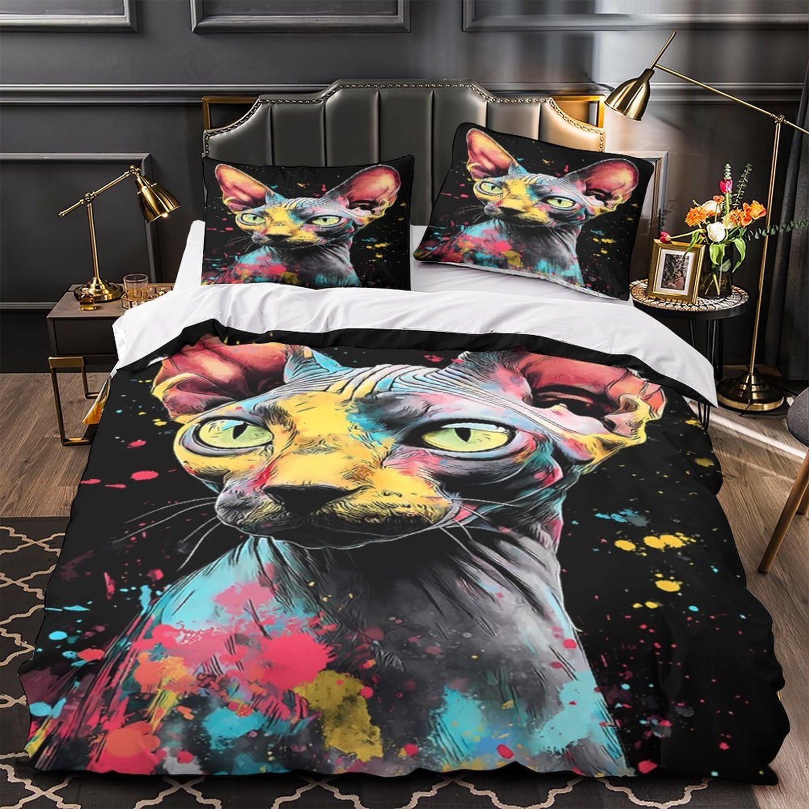 Housse de couette microfibre fusées spatiales 220x240 respirante 3D
