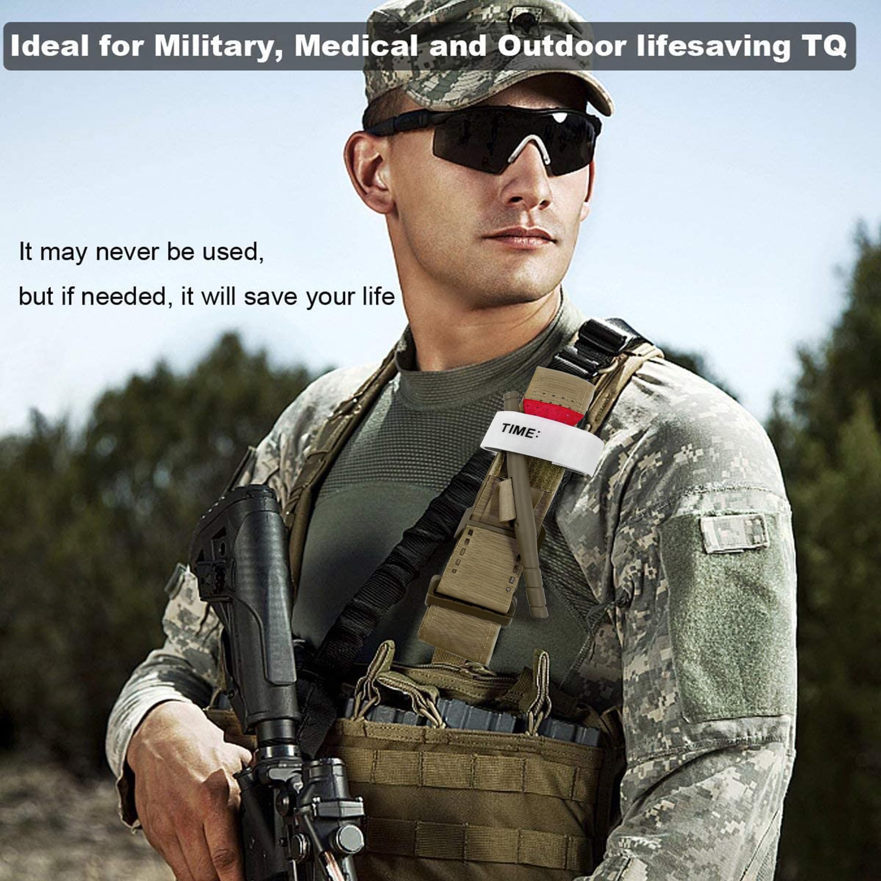 2 Pezzi Tourniquet,Laccio Emostatico,Tactical Tourniquet,Laccio Emostatico Militare Combattimento Funzionamento con Una Sola Mano,Laccio Emostatico per Emergenza per Escursioni,Medicazione emostatica