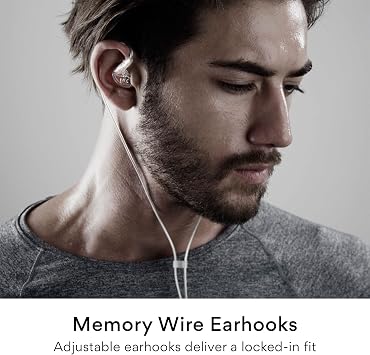 MEE audio M6 Sport Wired Earbuds, Noise Isolating In Ear Headphones, Sweatproof Earphones for Running/Gym/Workouts with Dynamic Enhanced Bass Sound, Memory Wire Earhooks, 3.5mm Jack Plug (Clear)