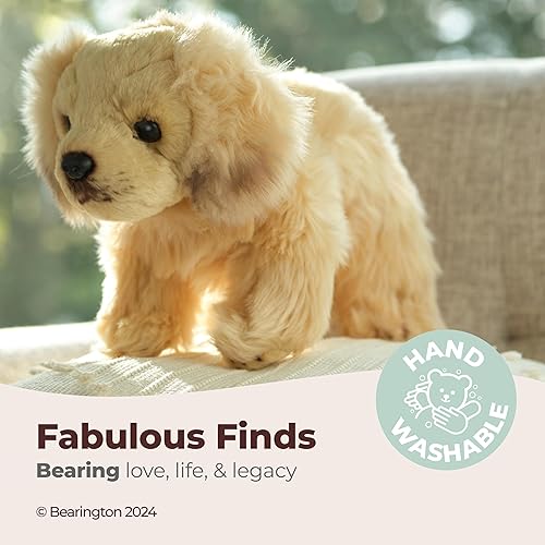 Vista 3 de Bearington Goldie - Peluche realista de perro Golden Retriever para niños, niños y niñas, 13 pulgadas
