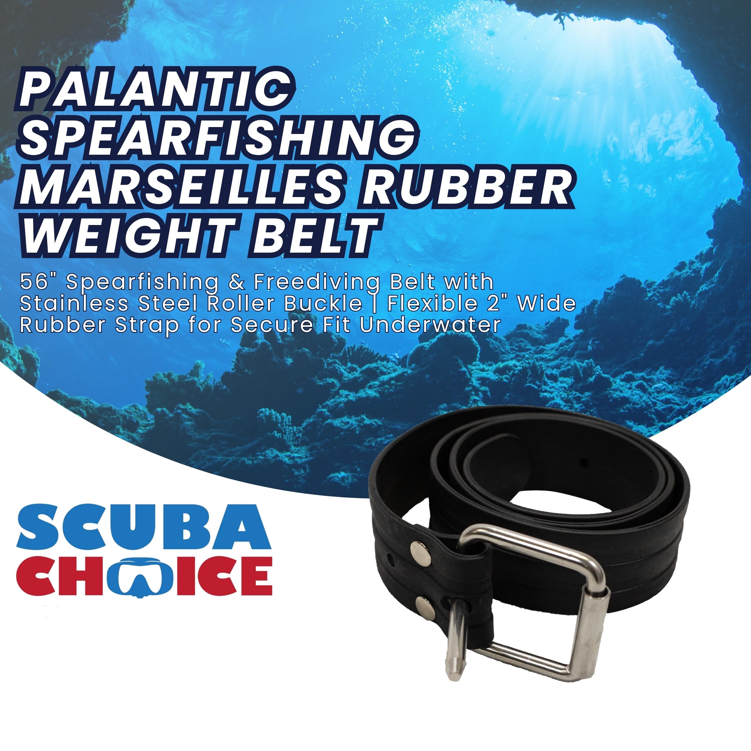 Scuba Choice Palantic Spearfishing Marseilles Rubber Weight Belt