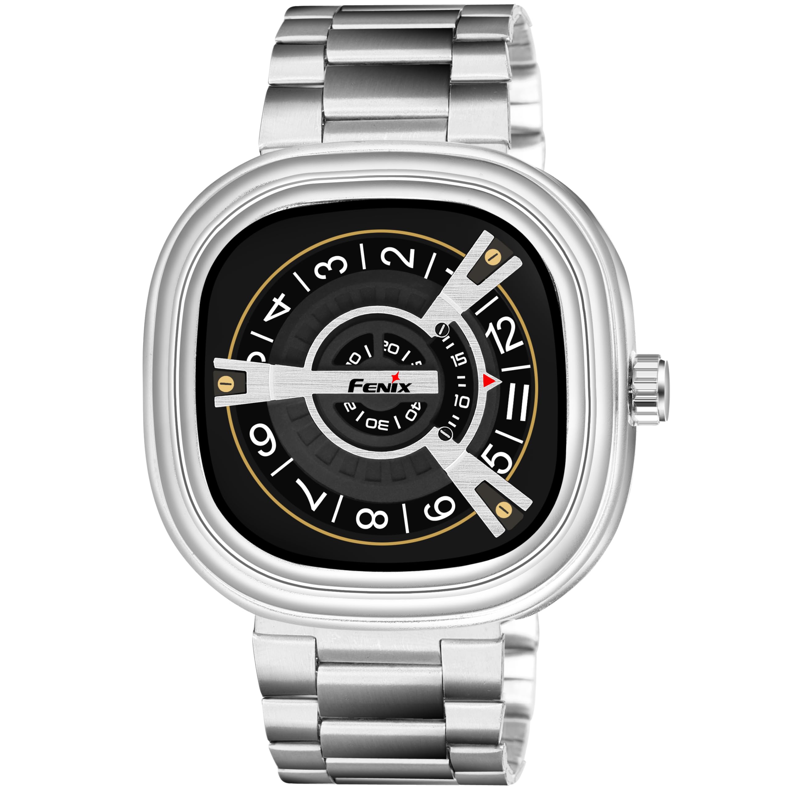 FENIX Mens Analogue Watch with Black Dial and Stainless Steel Bracelet (B0DG57496R) Amazon Price History, Amazon Price Tracker