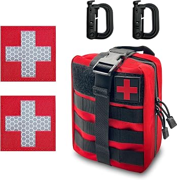 Bundle Sale! Save 10% on First Aid Pouch Red + 2 Packs Medic Cross Patch Reflective
