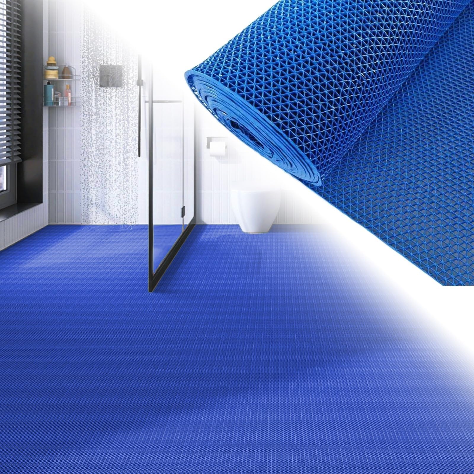 Tapis de sol antidérapant et imperméable à mémoire de forme pour les zones humides