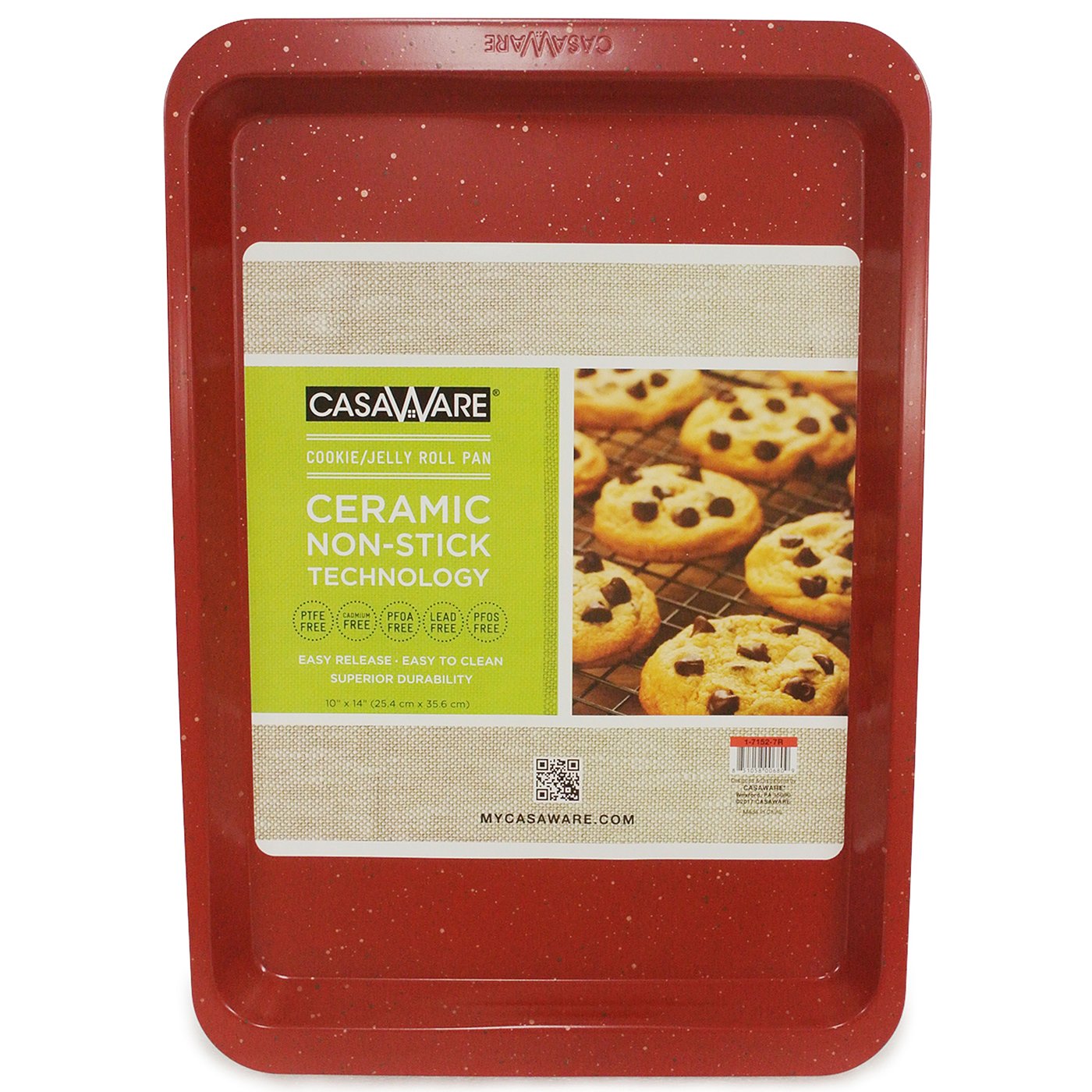 CasaWare 2 Große Backbleche, 31,8 X 35,6 Cm – Keramik-Antihaft, Hitzebeständig Bis 250°C – Für Kekse, Snacks, Ofengerichte