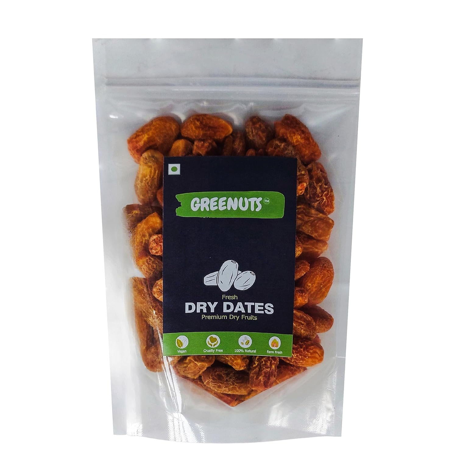 GREENUTS Arabian Dry Yellow Dates Dried Fruits Rich in Iron, Fibre