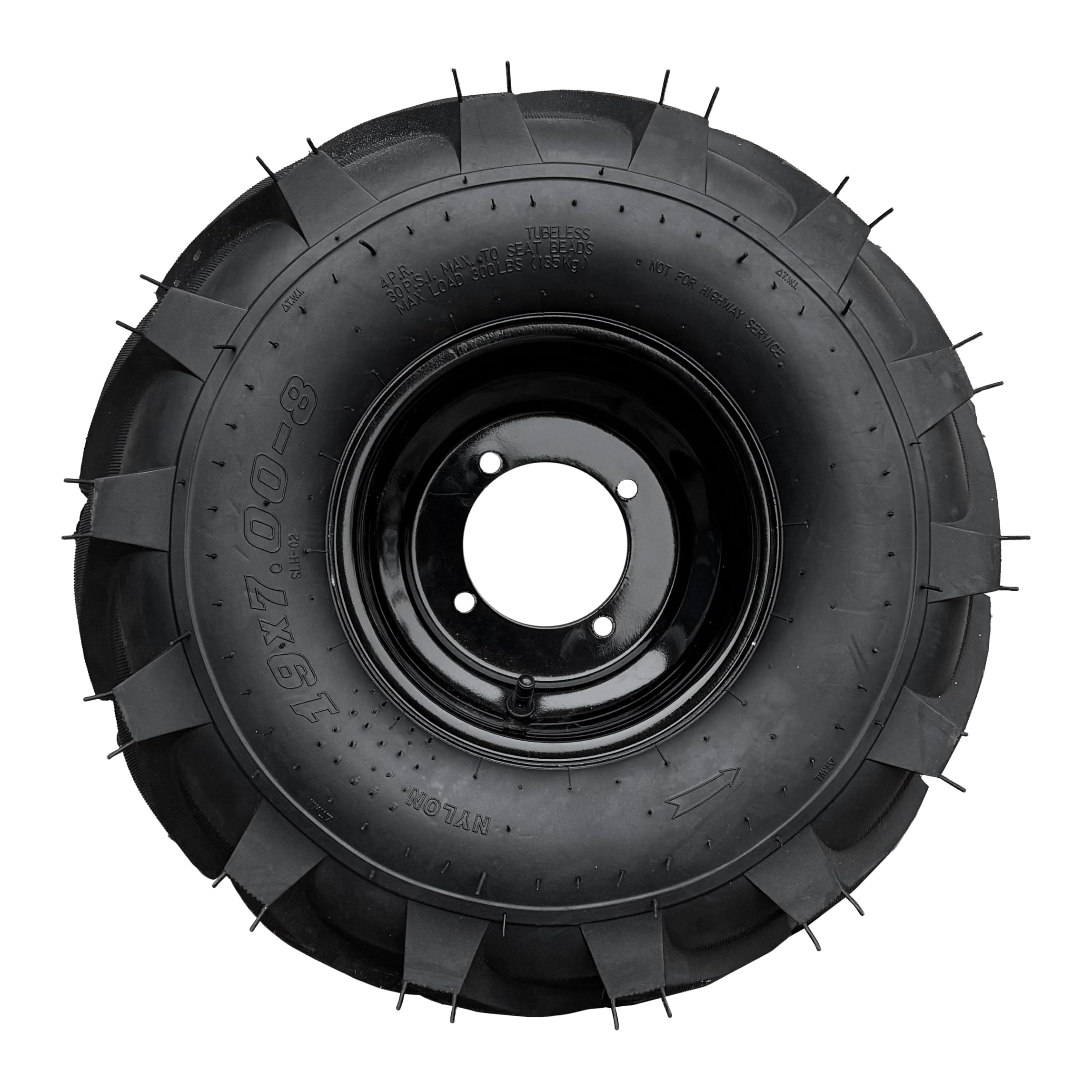 Juego de ruedas de repuesto para motoazadas y fresadoras de jardín (19 x 7,00 – 8", 180 mm)