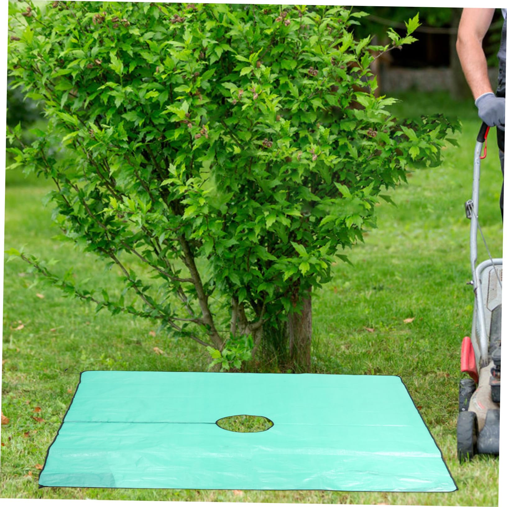 Gatuida Bâche Imperméable avec Trou Central de 30cm Résistante aux Perforations en Pp Facile à Utiliser pour Élagage des Arbres pour Jardin et Ramassage des Feuilles