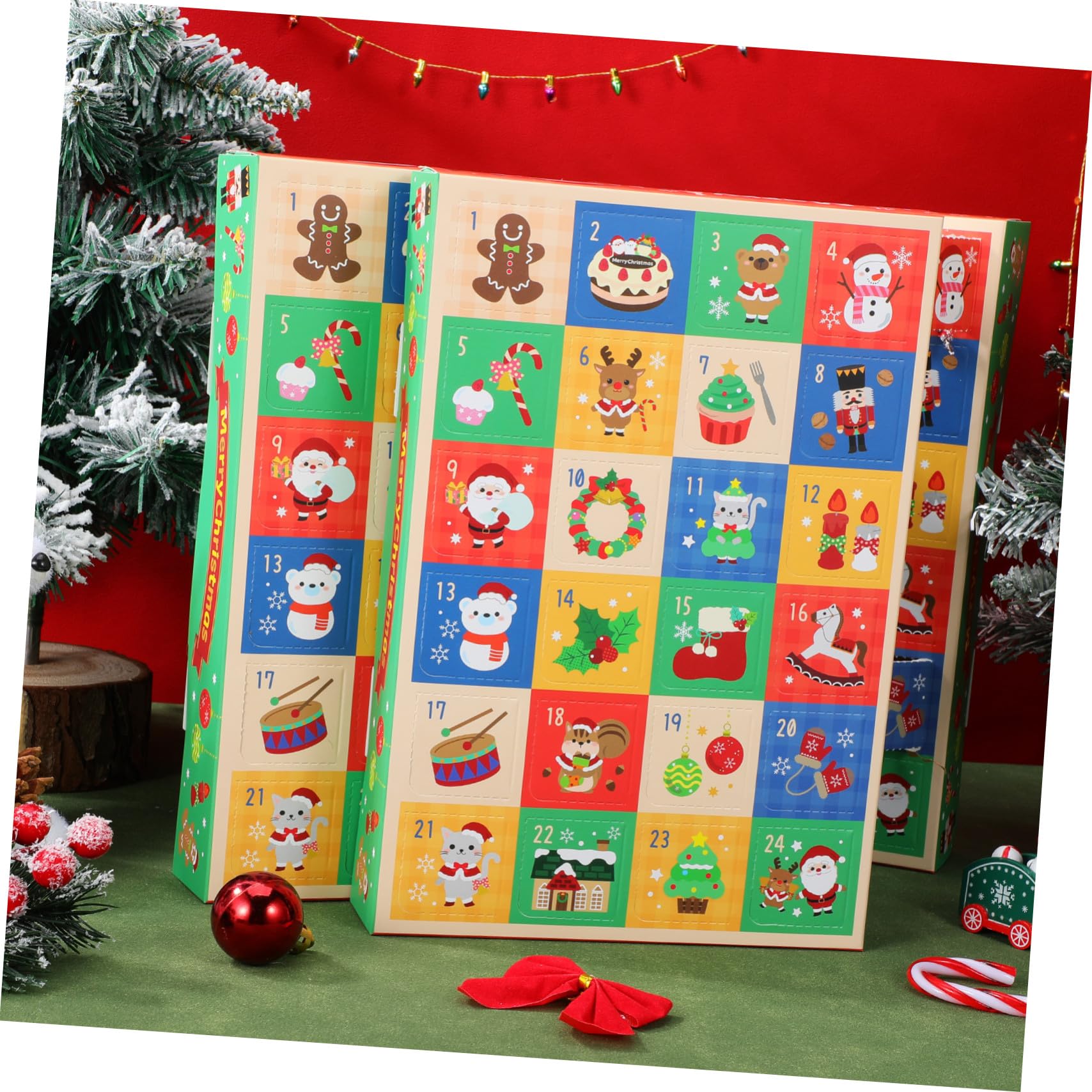 Zerodeko 10 Piezas Caja de Obsequio Navideña de Cajas de Dulces para Fiesta de Regresiva Vacías para Calendario de Adviento de Navidad