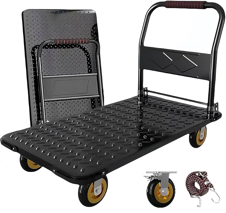 Amazon.co.jp: TUIYIDUO 平台台車 折りたたみ 大型業務用