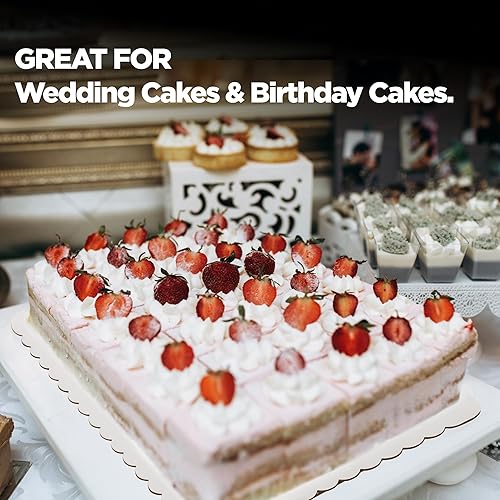 Miniatura 5 de Fit Meal Prep Paquete de 20 tableros rectangulares para tartas de 14 x 10 pulgadas, cartón blanco, a prueba de grasa y resistente a la humedad