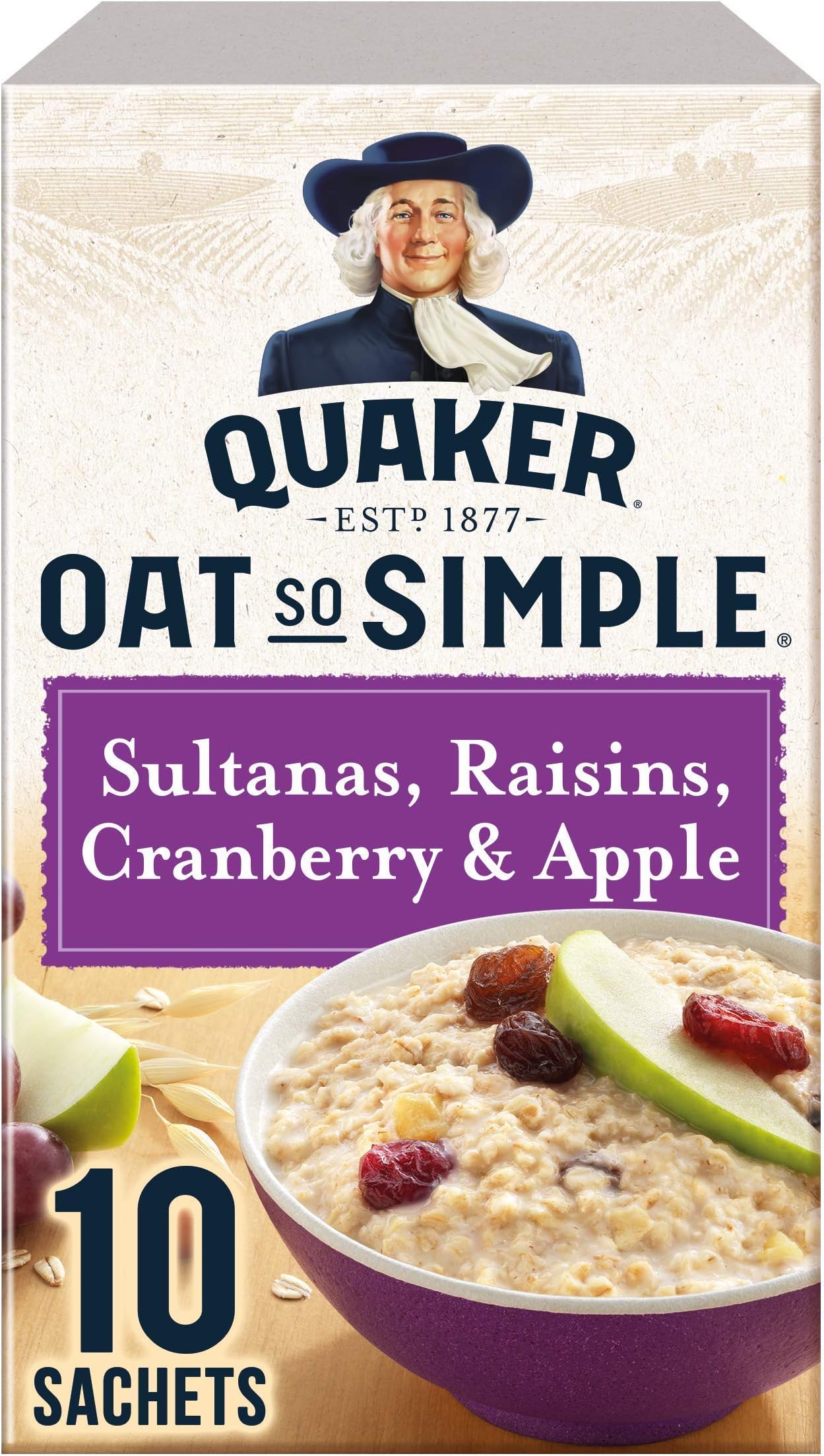 Quakers Oat So Simple Sultana, Raisin, Apple & Cranberry 385g