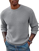 PJ PAUL JONES Men's Crew Neck Jumpers Pullover Sweater Waffle Textured Knitted Jumper