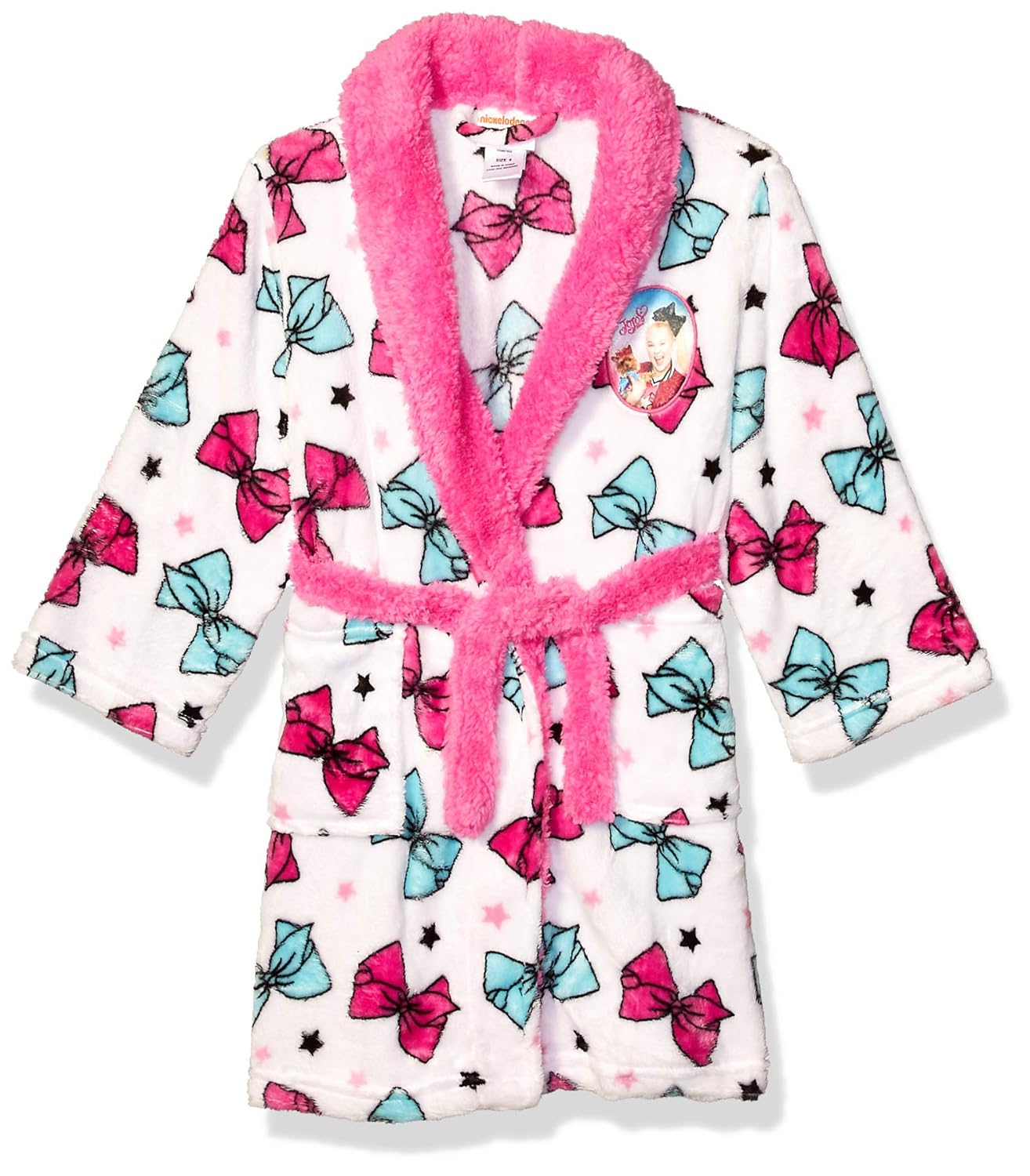 Nickelodeon Girls' Big JoJo Siwa Luxe Plush Robe, Bow Star, 12 : Amazon ...