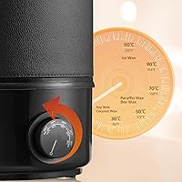 Vista 4 de OFFNOVA Derretidor de cera para hacer velas, olla de fusión eléctrica grande de cera de 10L con boquilla de núcleo de calefacción y pantalla