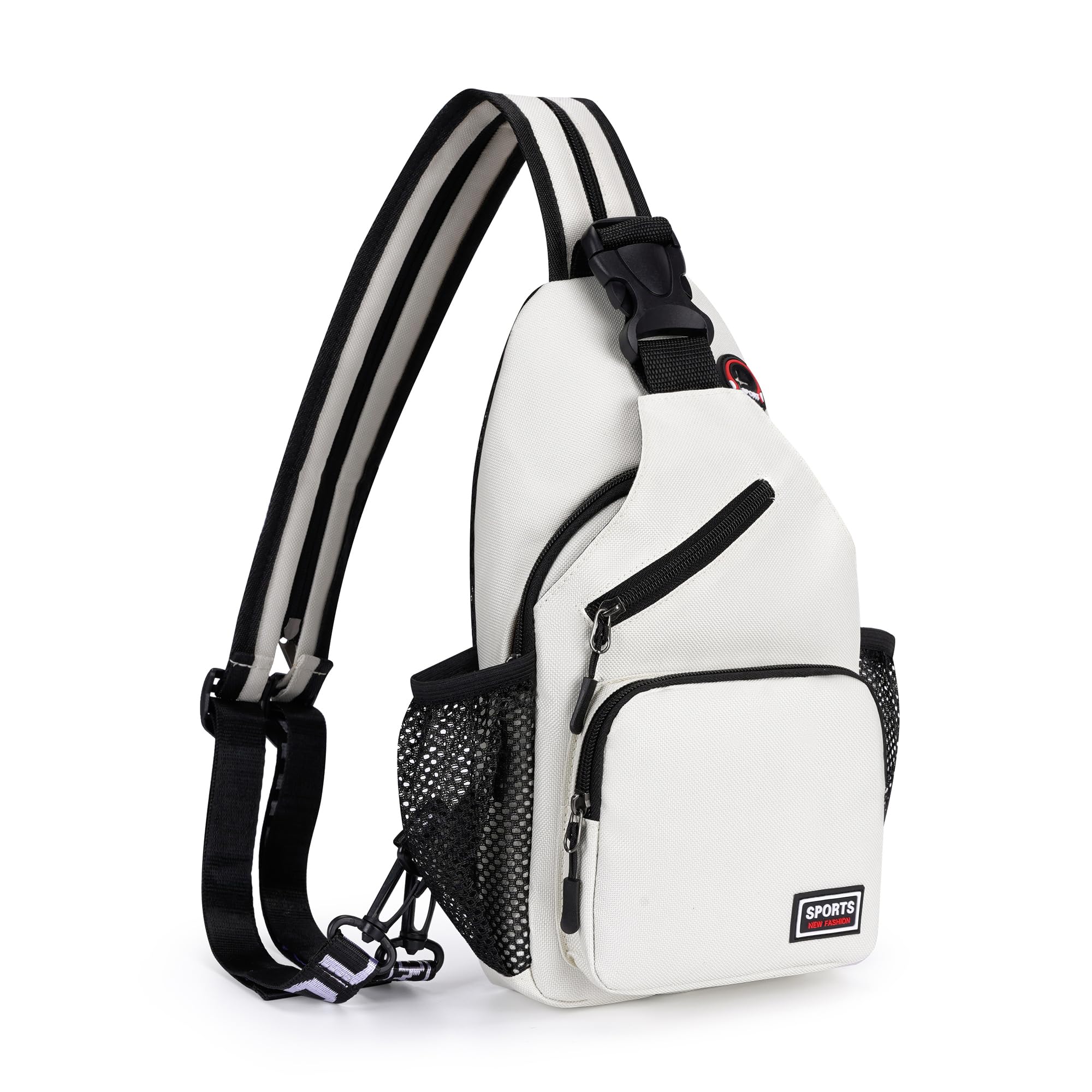 O-TBOST Crossbody Sling Bag Sling Bags for Women men Lightweight Durable Travel Hiking daypack for Daily Use (white, Small)