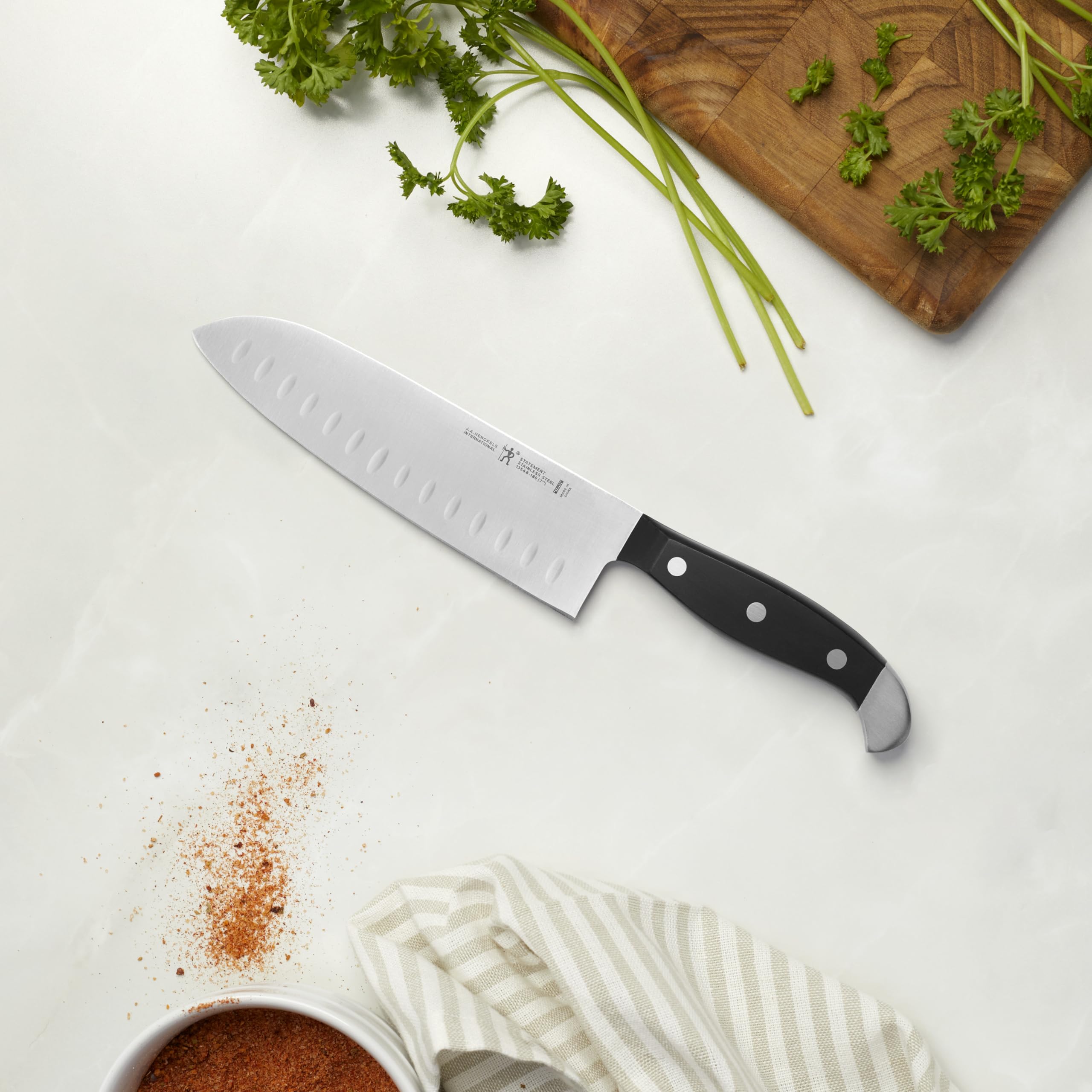 Amazon.com: HENCKELS Statement Razor-Sharp Hollow Edge Santoku