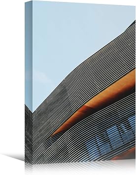 SIGNWIN Canvas Wall Art Grey Building Patterns Abstract Architecture & Maps Building Chic Home Office Photography - 32x48 inches