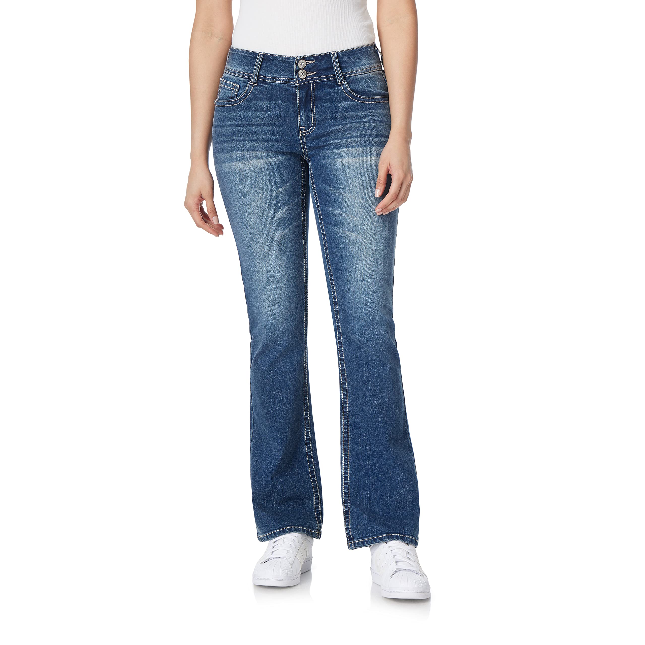 WallFlower Women's Bling Bootcut Jeans, Luscious Curvy Fit