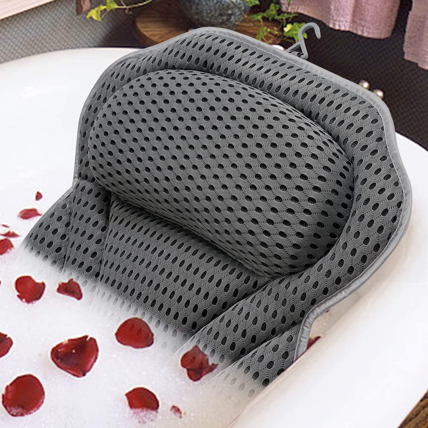 Amazon.com: Premium Bathtub Pillow with Storage Bag [10 Extra Large ...