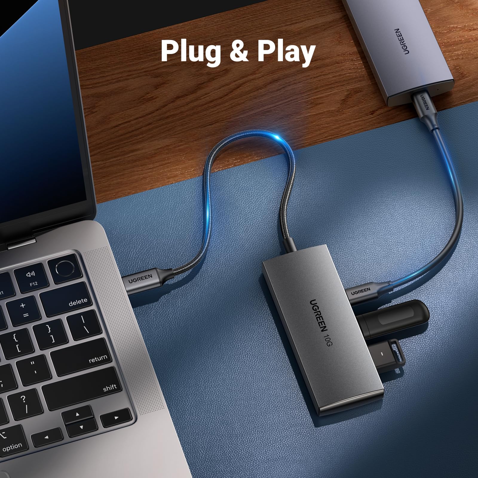 UGREEN 10Gbps Hub USB C vers 4 USB C 3.2 Gen2 Adaptateur Multiport | Coque en Aluminium Compatible avec MacBook iPad Air Pro Mac Mini M4 iMac Surface iPhone 17 Pro Max Air Galaxy S25 S24 Ultra
