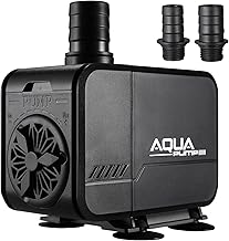 45w Pompe Eau Submersible,3000L/H Aquarium Pumpe,Débit Réglable Pompe Bassin Amphibie,Pompe Fontaine avec Filtre et 3 Buses 19mm/22mm/25mm,Hauteur Refoulement Max 3M,Pour Aquarium, Bassin,Fontaine