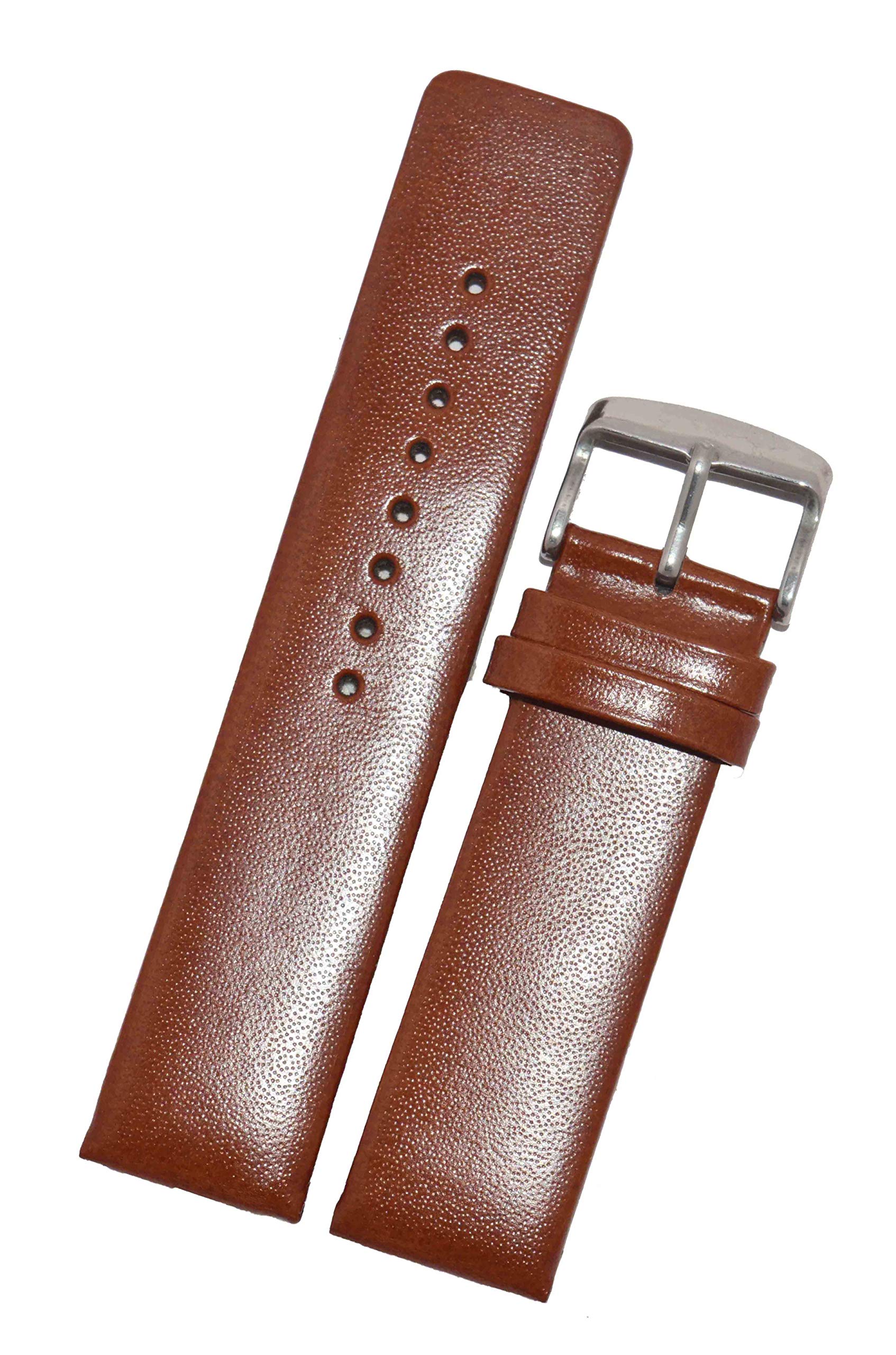 SURU® 18MM Plain Square Tip with Rounded Angles Leather Watch Strap / Watch Band (Width- 18mm /Colour- Tan) R68 (B0918JJPFK) Amazon Price History, Amazon Price Tracker