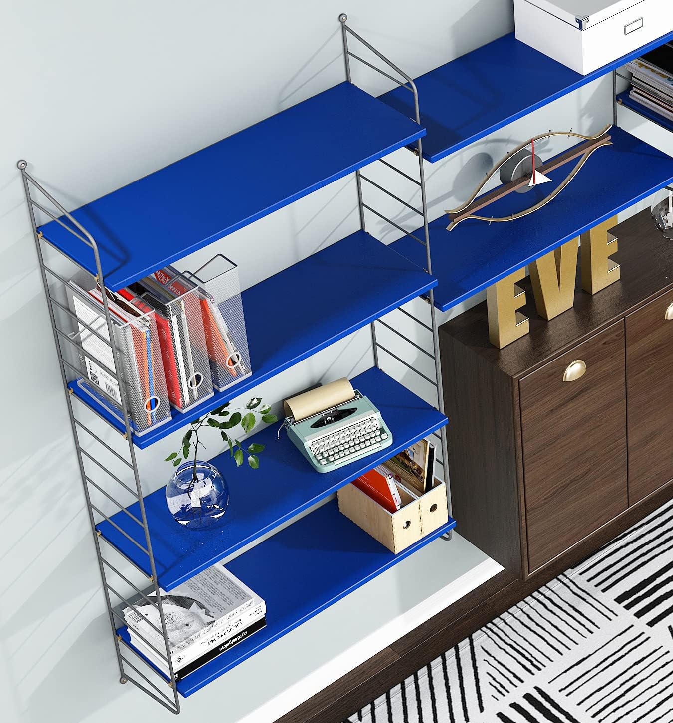 FunStick 60CM x 5M Papel Pintado Pared Dormitorio Azul Real Papel Tapiz Autoadhesivo Pared Vinilo Adhesivo Azul Oscuro Mate Vinilos Adhesivos para Cocina Baño Revestimiento Vinilos Escritorio Mesa