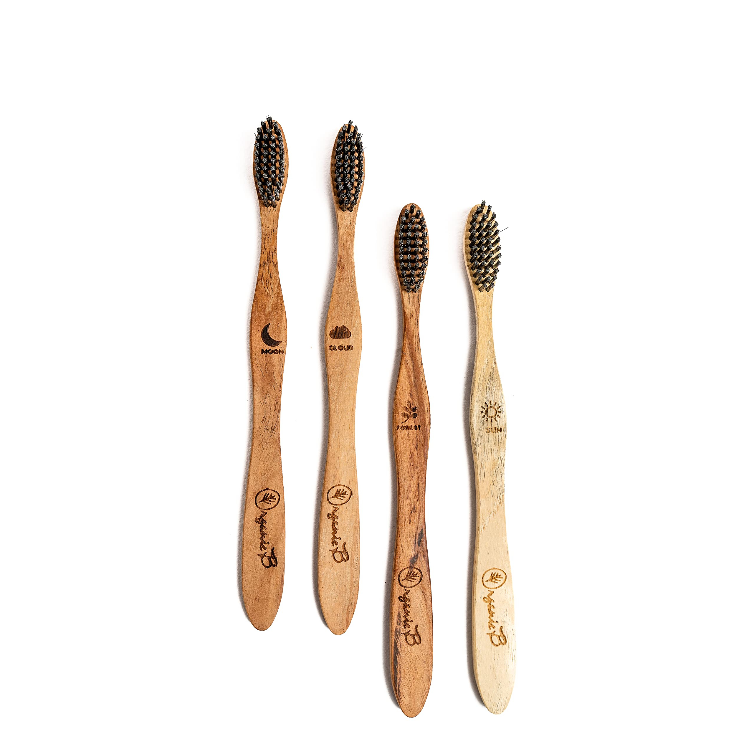 Organic B Black Neem Tooth Guardian Toothbrush with Soft & Sensitive Charcoal Infused Bristles Pack of 4 for Adult Men & Women | Natural Wooden Toothbrush with Antibacterial Handle Toothbrushes (B0BHP4SGYS) Amazon Price History, Amazon Price Tracker