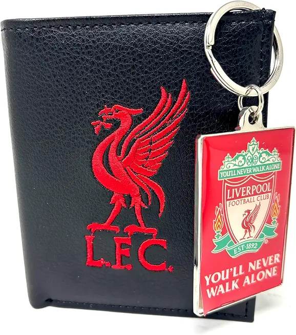 Liverpool FC wallet And Keyring Gift Set Black,red