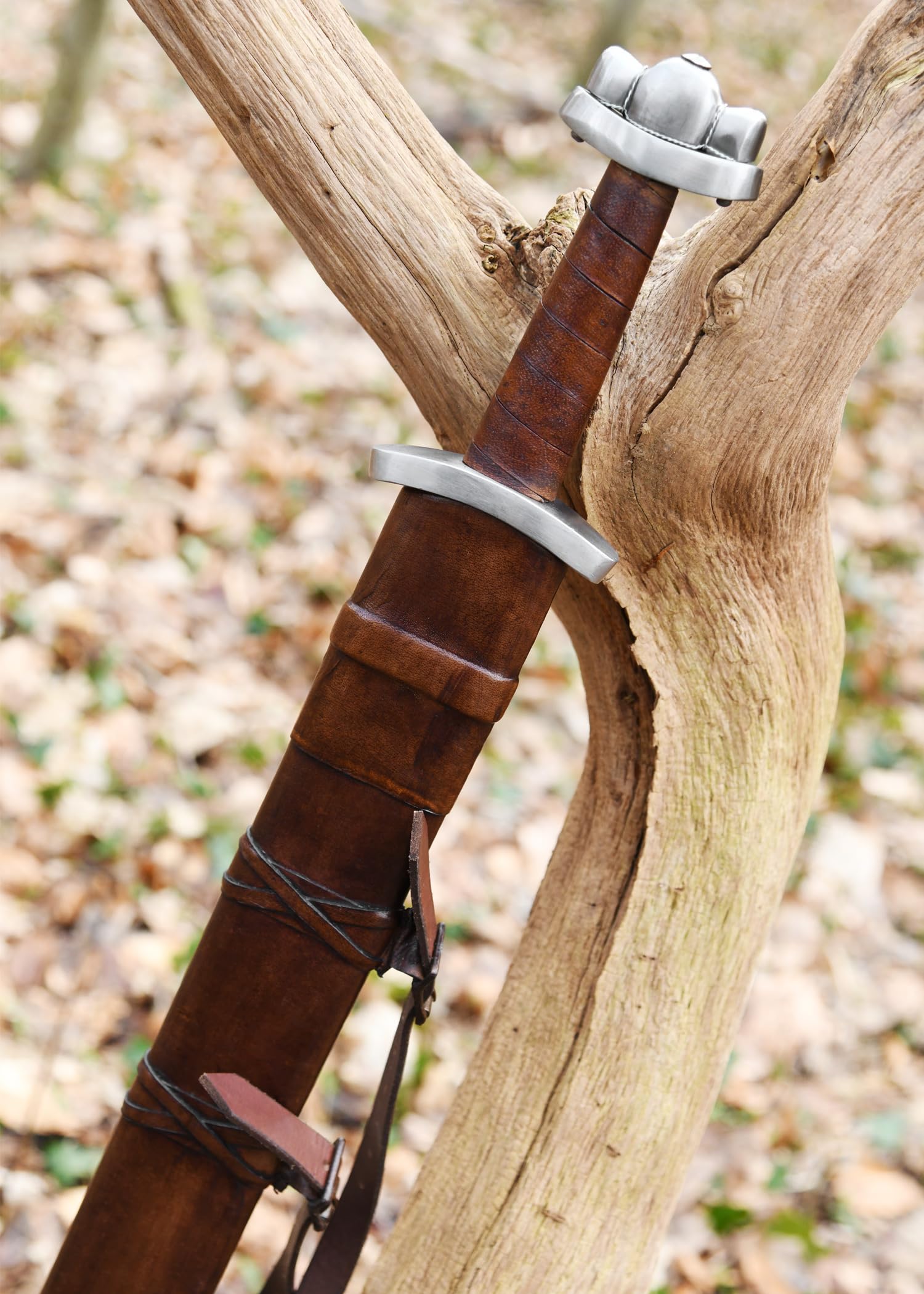 Battle-Merchant Frühes Wikingerschwert Godfred, Schaukampf SK-B | mit Lederscheide, Mittelalter Schwert Replik 8. Jh., Trainingsschwert, Schaukampfschwert, Reenactment