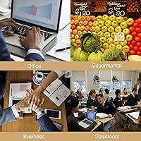 Vista 8 de Calculadora de escritorio extra grande de 5 pulgadas, pantalla LCD de 12 dígitos, calculadora contable de números grandes con botón de respuesta