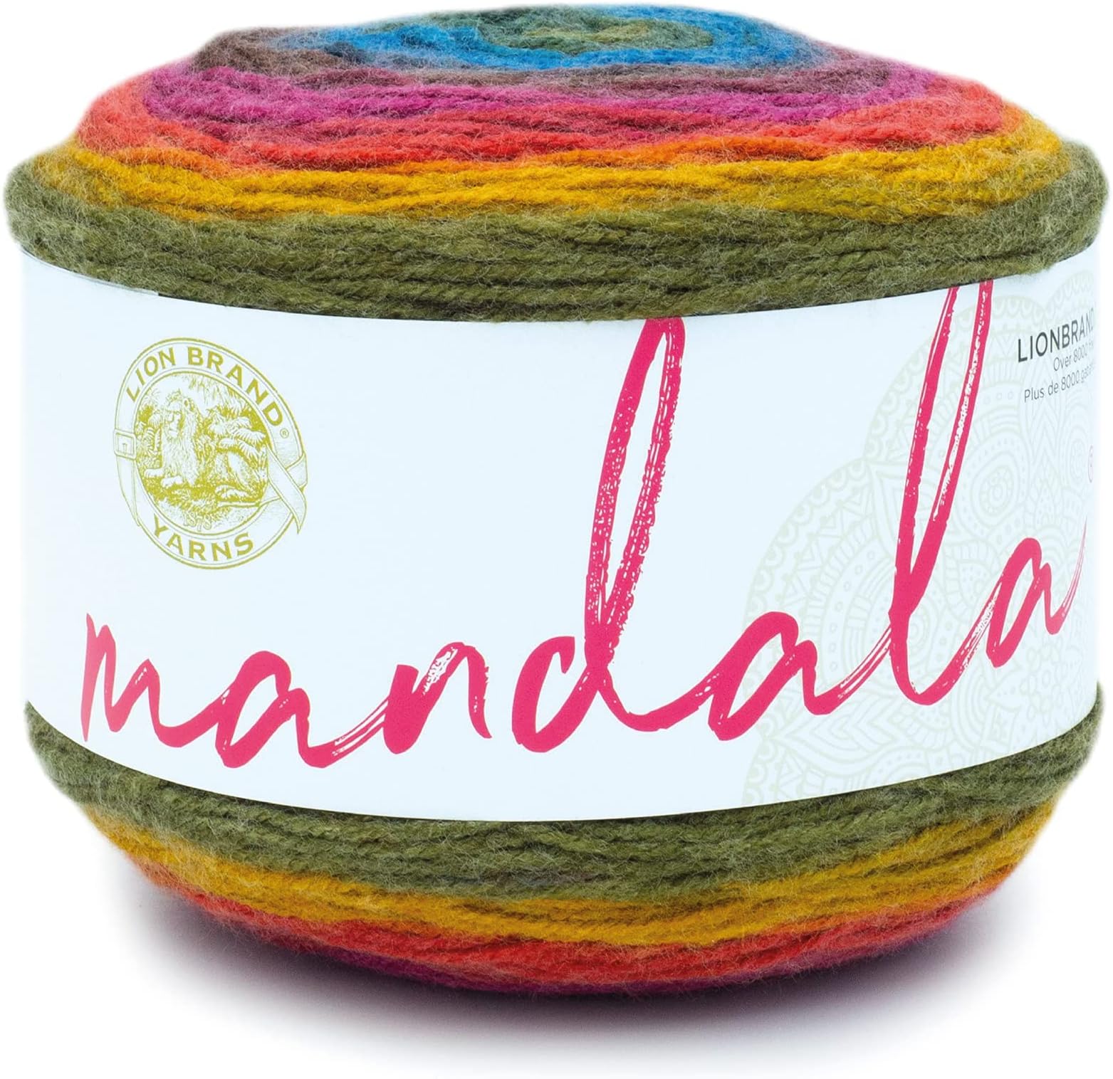 Mandala DK Lightweight Yarn for Knitting, Crochet, and Crafts, Chimera, 1 Pack, Self-Striping Acrylic Fiber for Baby Blankets, Multicolor Shawls and Variegated Cardigans
