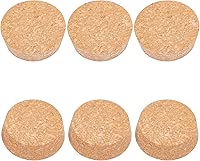 BENECREAT 6Pcs Cork Bottle Stoppers, Tapered BurlyWood Wooden Wine Bottle Cork Stoppers for Wine Beer Bottle Crafts, 2.2inch in Diameter