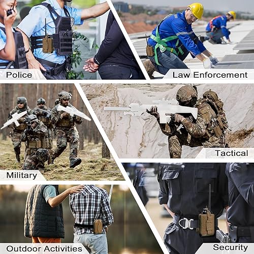 Vista 8 de OneTigris Funda para Radio BaoFeng UV-5R BF-F8HP de Nylon MOLLE para Walkie Talkie