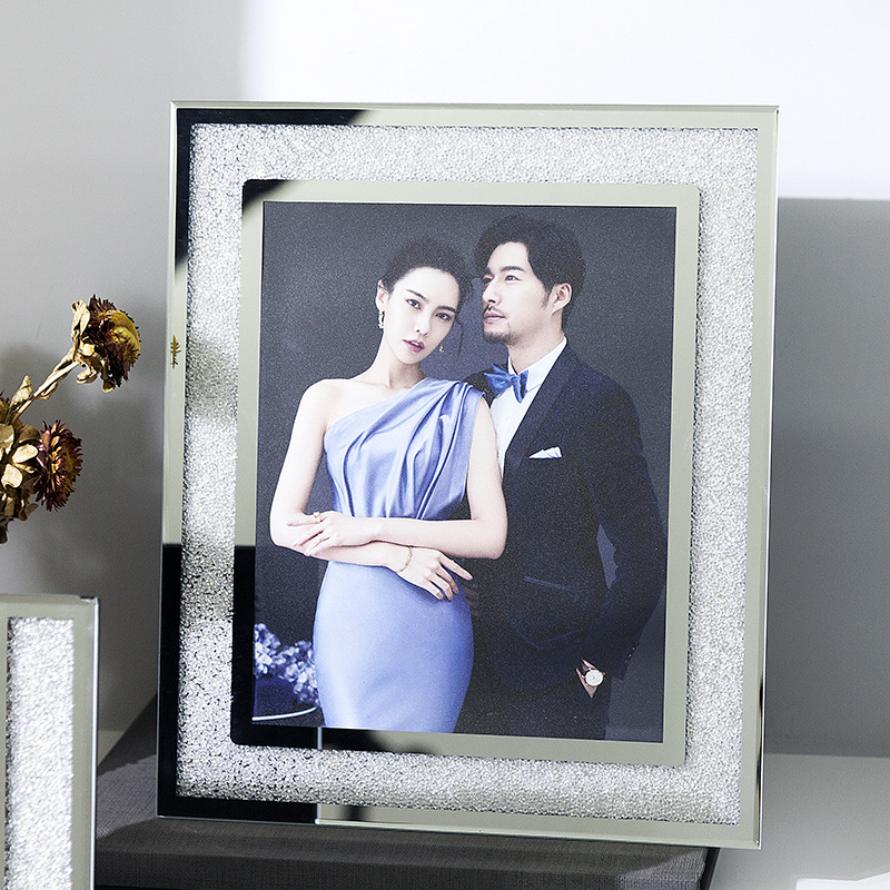 Cornice Foto 10x15 Cm In Vetro - Argento, Per Foto Di Famiglia E Matrimoni, Idea Regalo Elegante - Foto 10