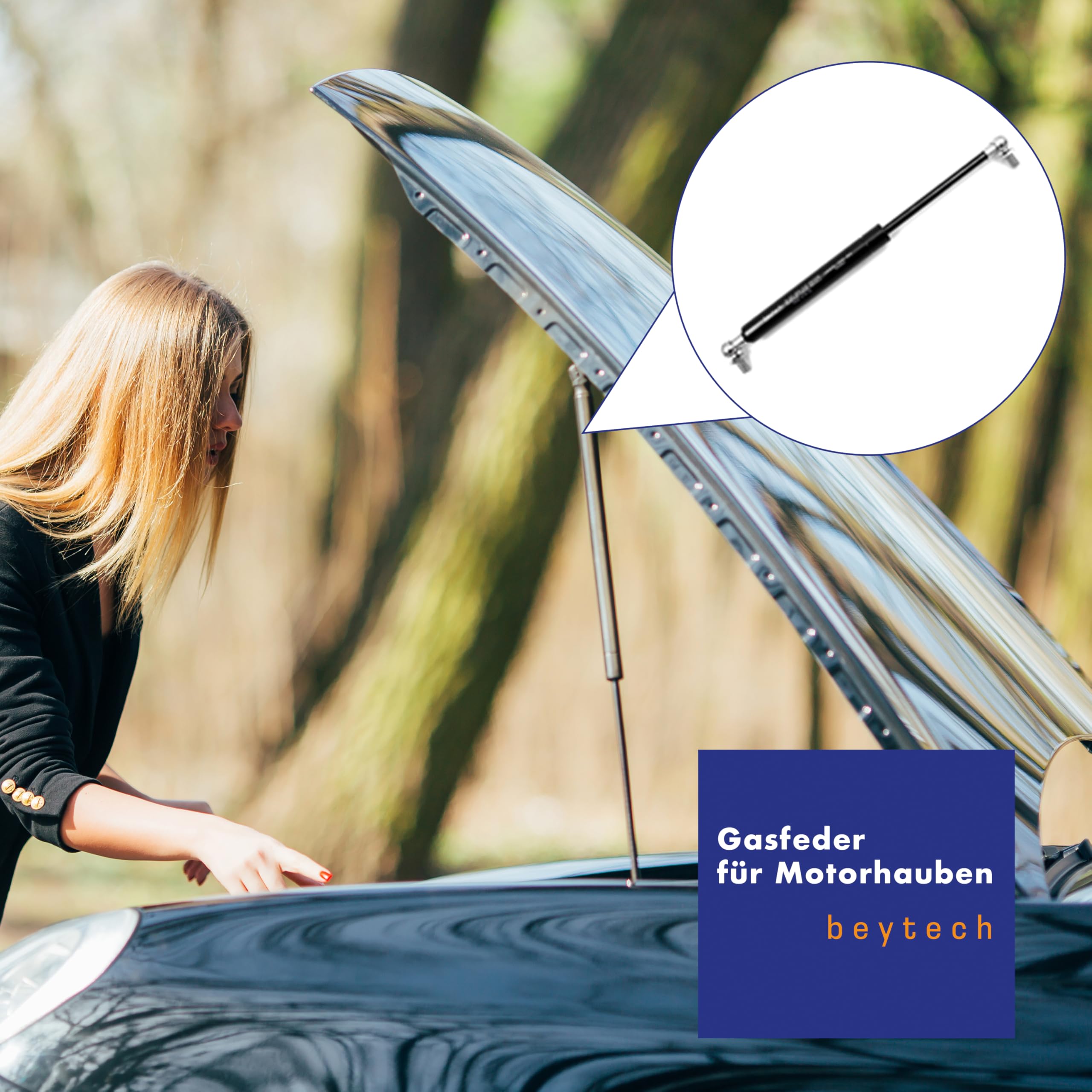 Universal Gasdruckfeder Gasdruckdämpfer Gasfeder Dämpfer für Türen, Autos, Kofferraum Motorhaubendämpfer, Länge 200-900 mm | Newton 100N – 1000N mit Kugelgelenk Endstücke (700 Newton, 250 mm)