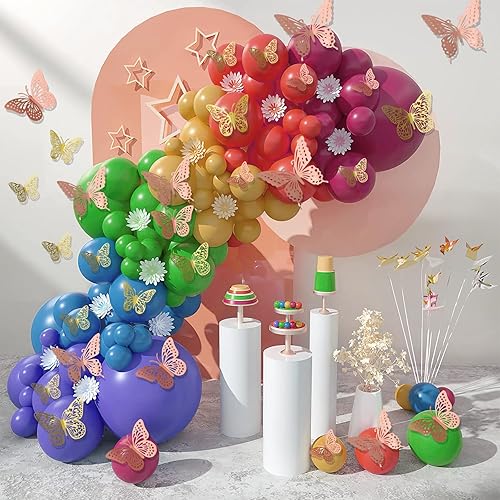 Miniatura 2 de Decoraciones de mariposa, 24 piezas, decoración de pared de mariposa, decoración de habitación, decoración de mariposa 3D, 3 estilos y 3 tamaños,