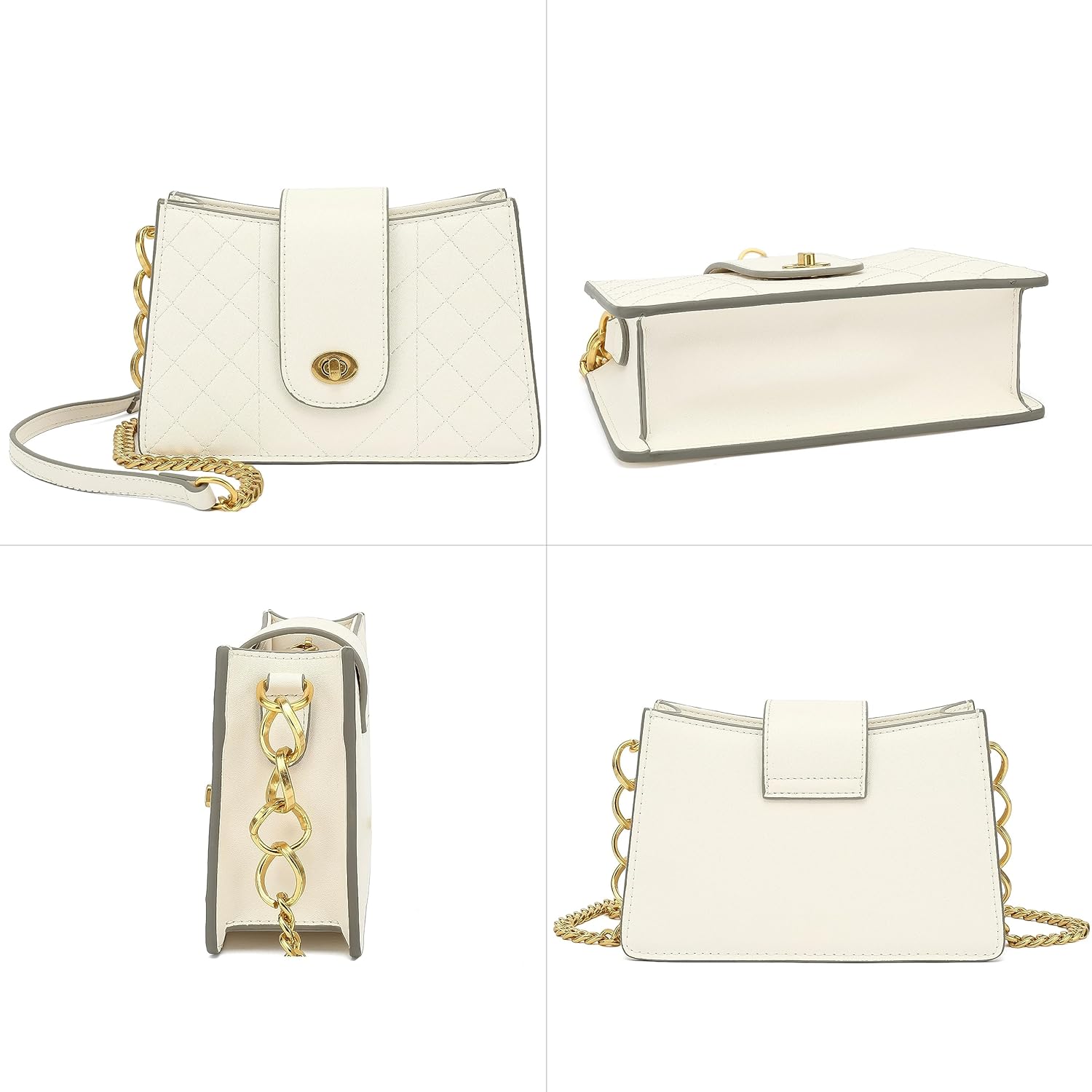 Scarleton Crossbody Bags for Women, Quilted Shoulder Bag Purse, Gold Chain Crossbody Bag Purses for Women, H2117 - Image 6