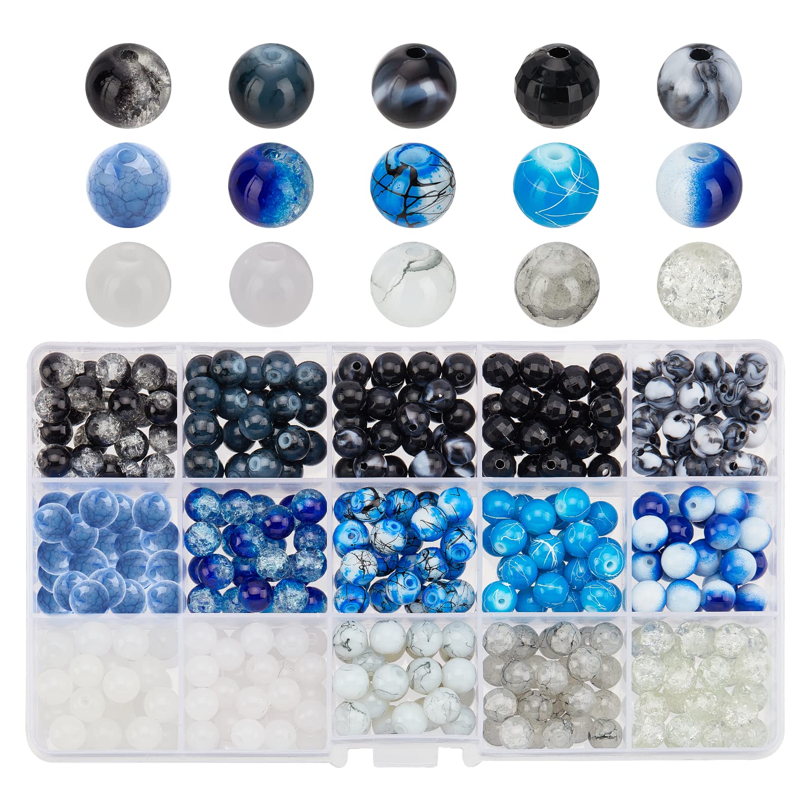PH PandaHall Lot De 1 590 Perles à Facettes En Acrylique Pour Noël, 4